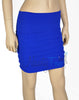 Blue Seamless Layered Mini Skirt