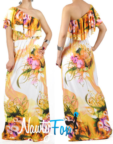 Tropical Halter Floral Mini Dress