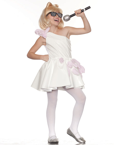 White Ra Ra Popstar Costume