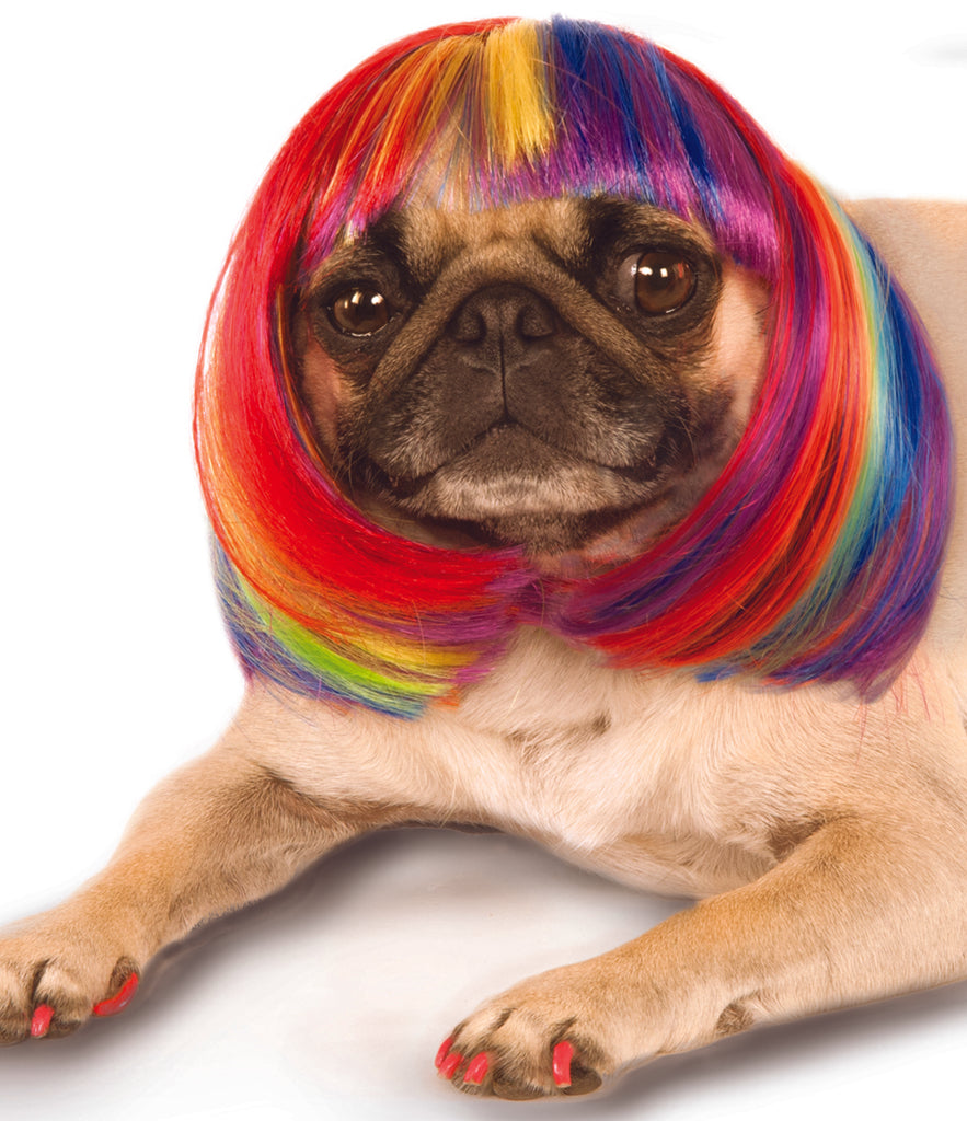 Pet Costume Rainbow Wig