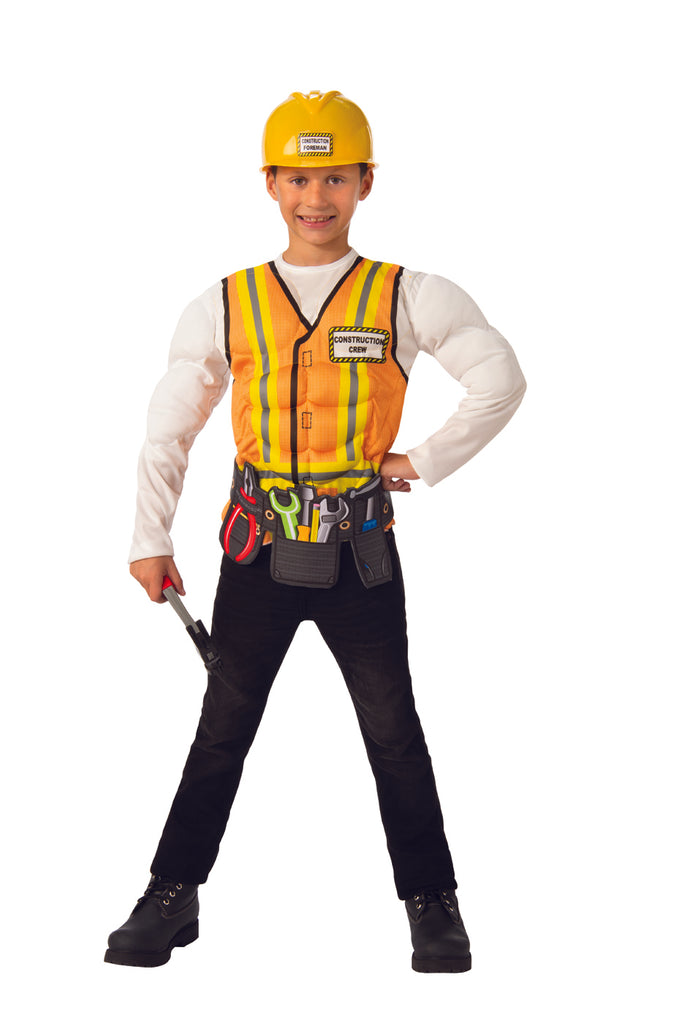 Construction Worker Boys Child Muscle Costume