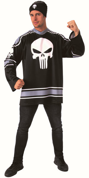 Punisher Adult Marvel Hockey Style Costume Set