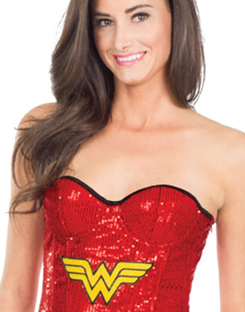 Wonder Woman Red Sequin Corset