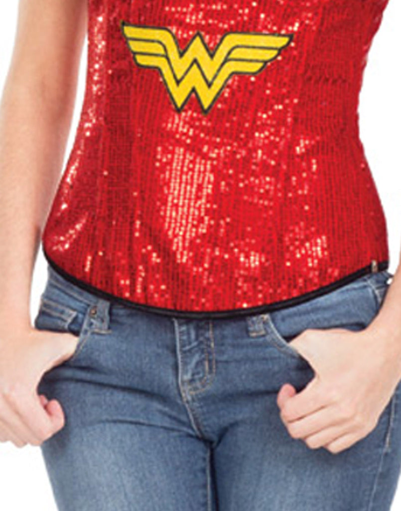 Wonder Woman Red Sequin Corset