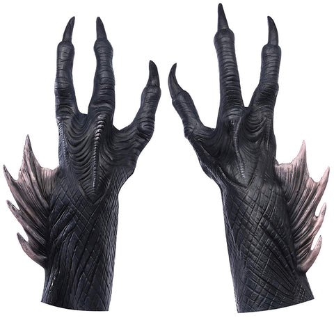 Biker Adult Black Costume Gloves