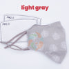 [3 PACK] Gray Tree Printed Linen Cotton 3 Layer Mask + Filters