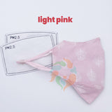 [3 PACK] Pink Tree Printed Linen Cotton 3 Layer Mask + Filters