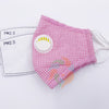 [50 PACK] Pink Plaid Cotton Face Mask with Valve + Filters