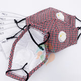[3 PACK] Red Plaid Cotton Face Mask with Valve + Filters
