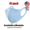 [10 PACK] Blue Face Mask 1-LAYER Fabric S/M
