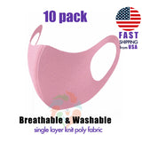 [10 PACK] Pink Face Mask 1-LAYER Fabric S/M