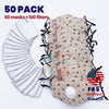 [50 BAG] Beige Bears Kids Cotton Valve Mask