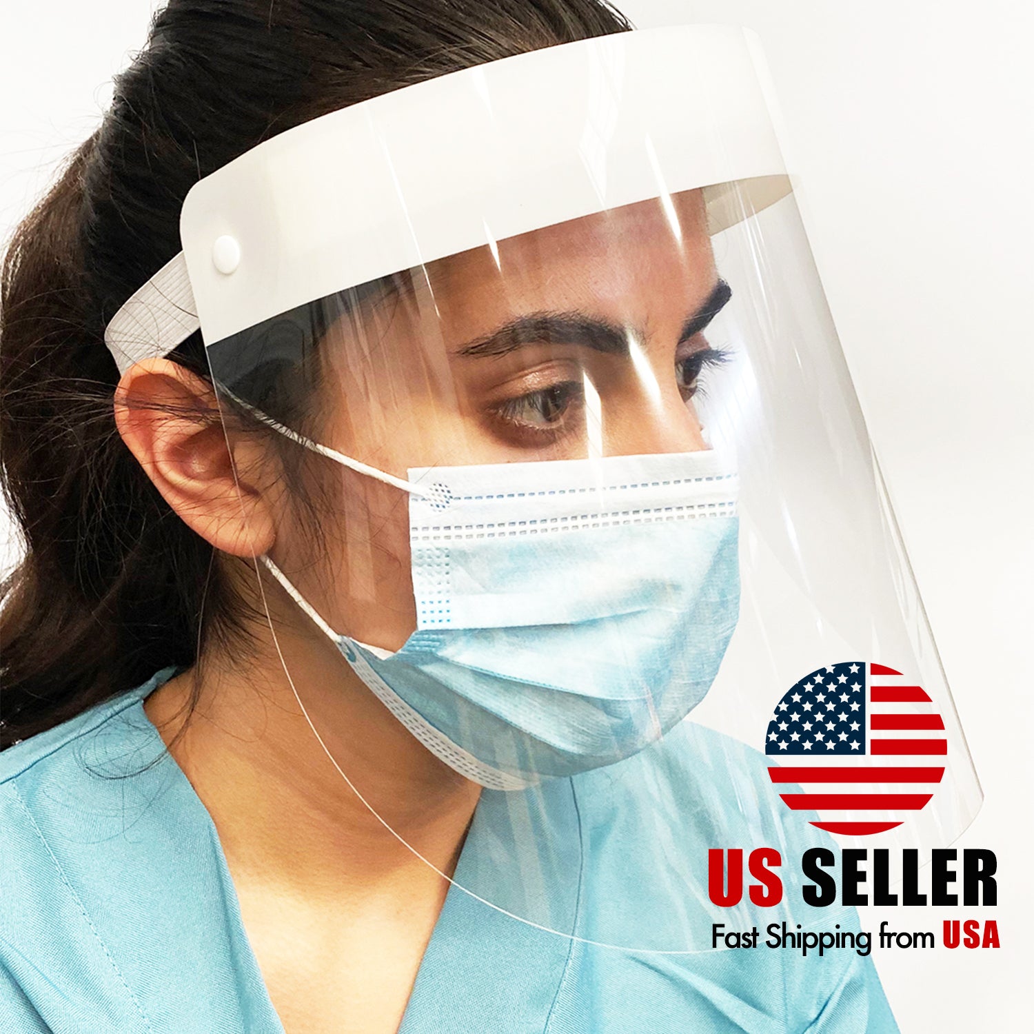 Work Safety Full Face Shield Mask-White – Costume Zoo