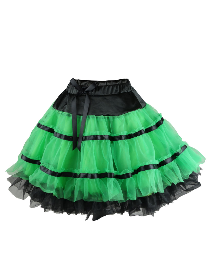 Plus Green Tutu Petticoat Dance Skirt