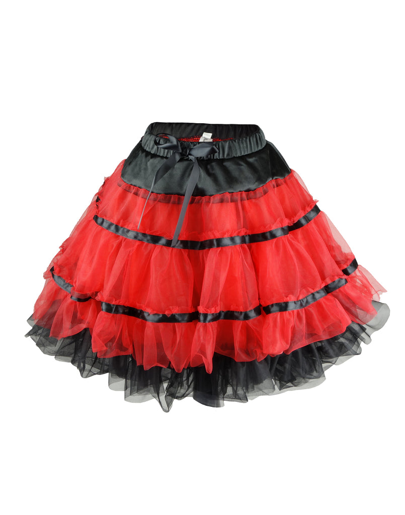 Plus Red Tutu Petticoat Dance Skirt