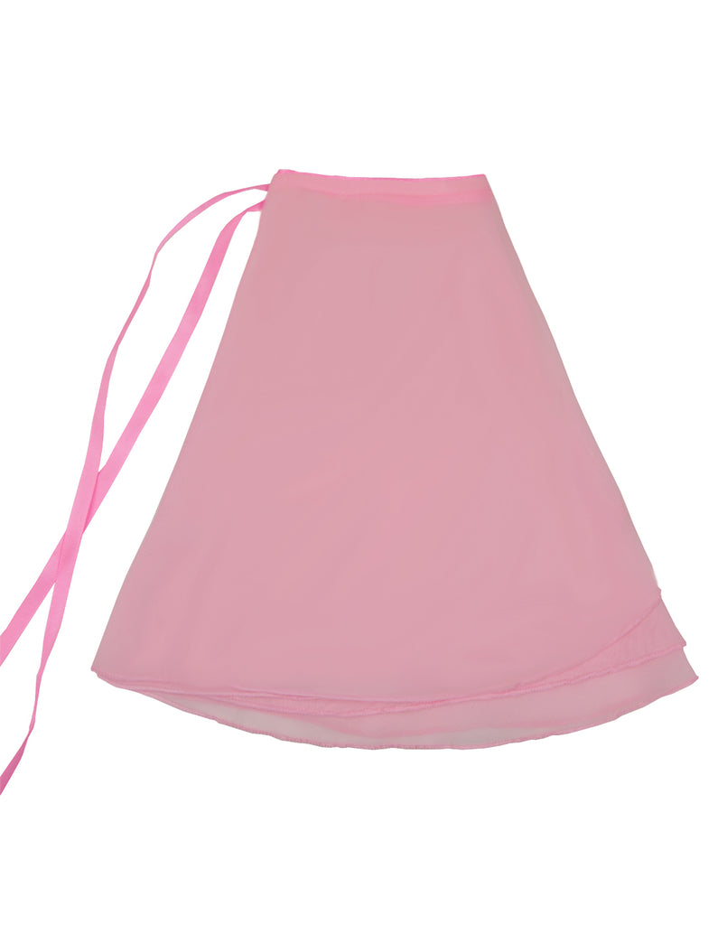 Light Pink Child Sheer Chiffon Wrap Skirt