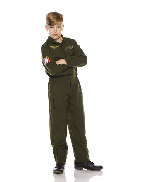 Khaki Boys Child Flight Suit Costume