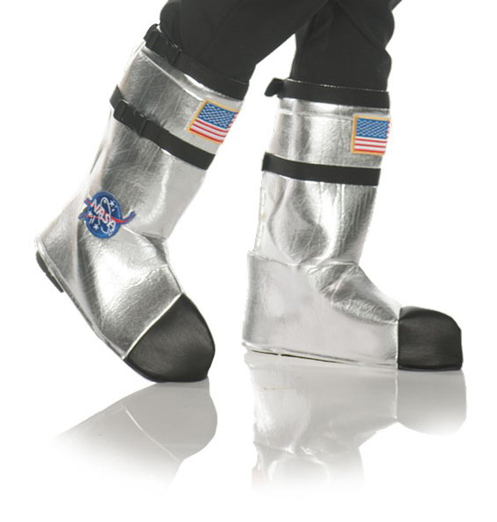 Astronaut Silver Child Costume Boot Tops