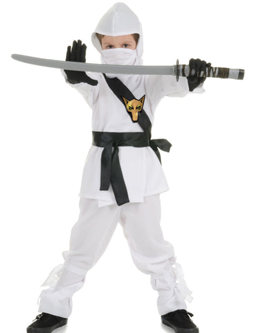 White Alluring Ninja Womens Halloween Costume