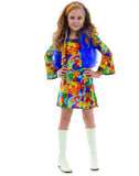 Rainbow 70'S Hippie Girls Costume