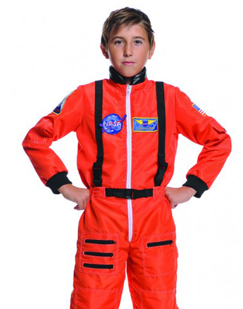 Boys Orange Astronaut Costume