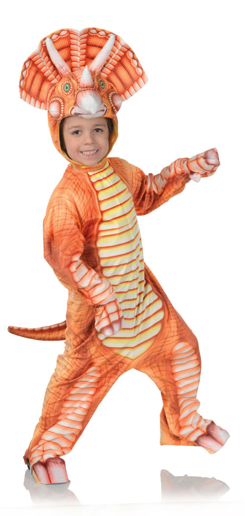 Orange Triceratops Infant Dinosaur Costume