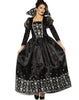 Dark Queen Womens Evil Victorian Gothic Halloween Costume-S