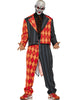 Thriller Mens Scary Orange Black Clown Suit Halloween Costume