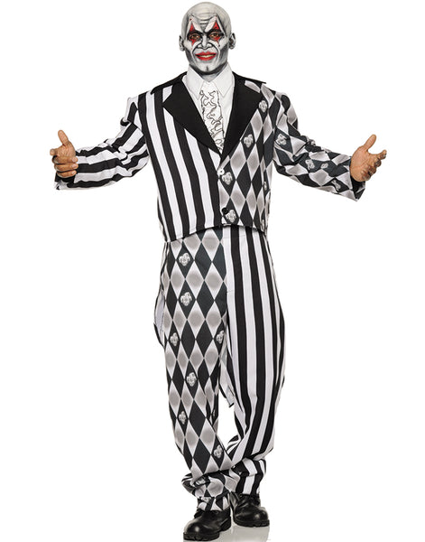 The Jester Mens Two Toned Clown Tuxedo Halloween Costume