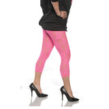 Lace Neon Pink Womens Adult Leggings