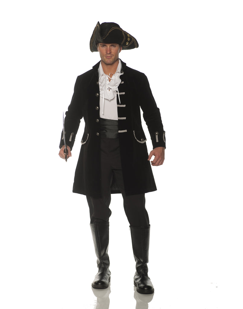 Frock Coat Mens Adult Victorian Costume Black Jacket