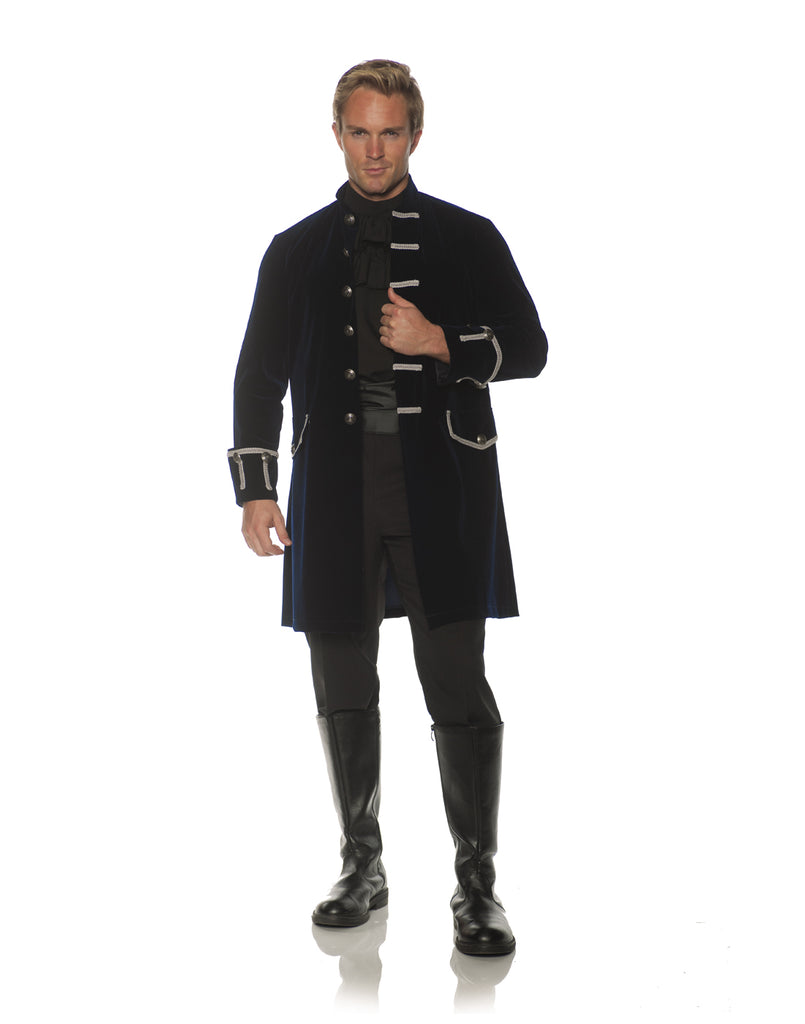 Frock Coat Mens Adult Victorian Costume Navy Jacket