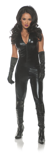 Black Sleeveless Foxy Lady Womens Adult Costume Jumpsuit