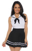 Black Womens Adult Sailor Costume Skirt Set