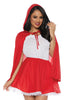 Little Red Riding Hood Womens Adult Costume Skirt Set