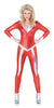 Red Silver Flame Metallic Bodysuit