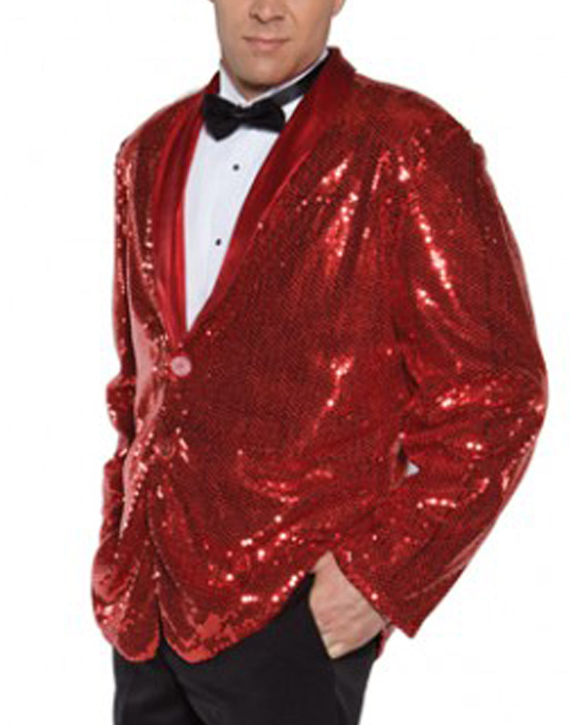 Jazz Disco Sequin Pimp Jacket -Red