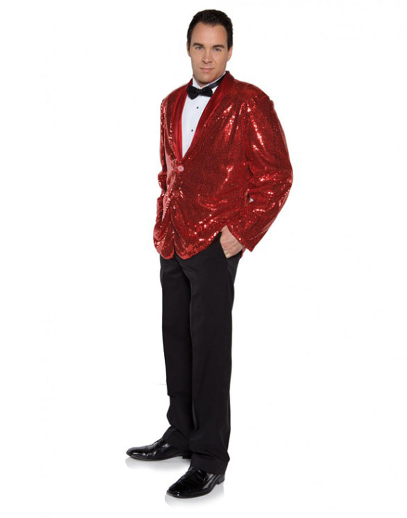 Jazz Disco Sequin Pimp Jacket -Red