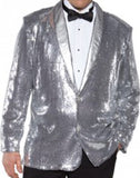Jazz Disco Sequin Pimp Jacket -Silver