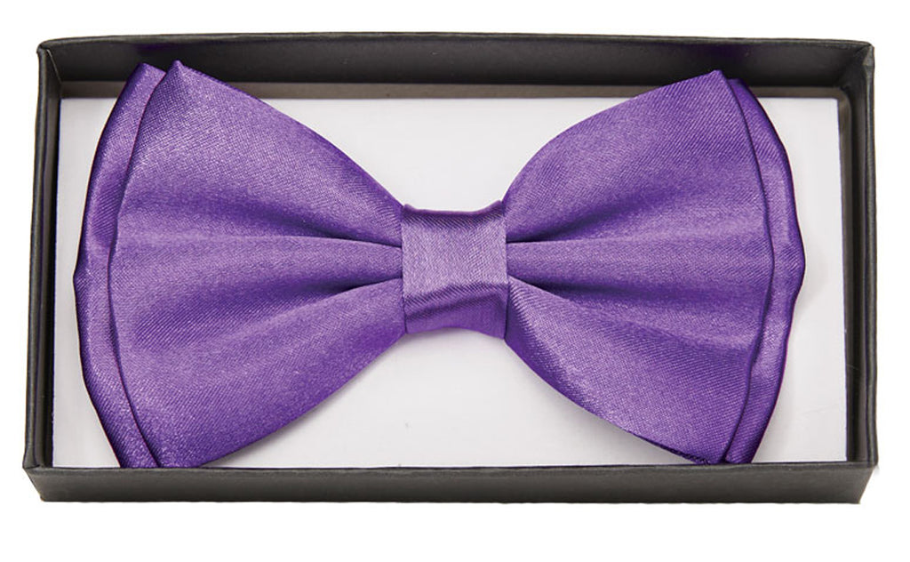 Purple Satin Mens Adult Costume Bowtie