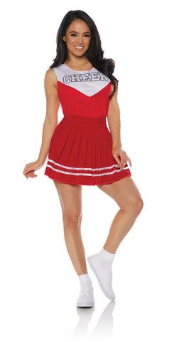 Red Cheer Womens Adult Cheerleader Costume Skirt