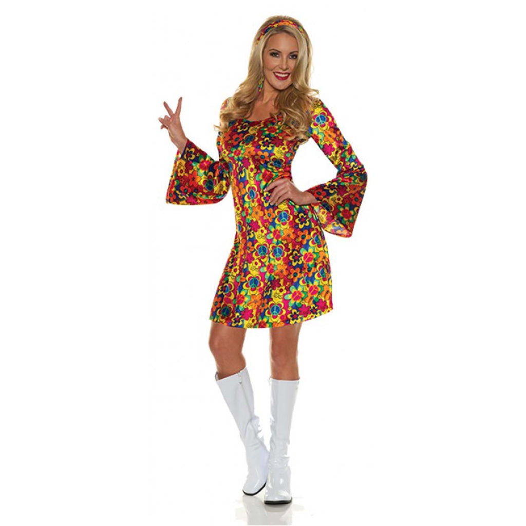 Flower Child Womens 60s Hippie Costume