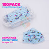 [100 PACK] Kids Disposable Mask 3 Ply Non-Medical-BLUE UNICORN