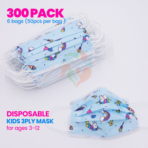 [300 PACK] PINK 3ply Disposable Adult Mask