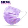 [50 PACK] PURPLE 3ply Disposable AdultMask