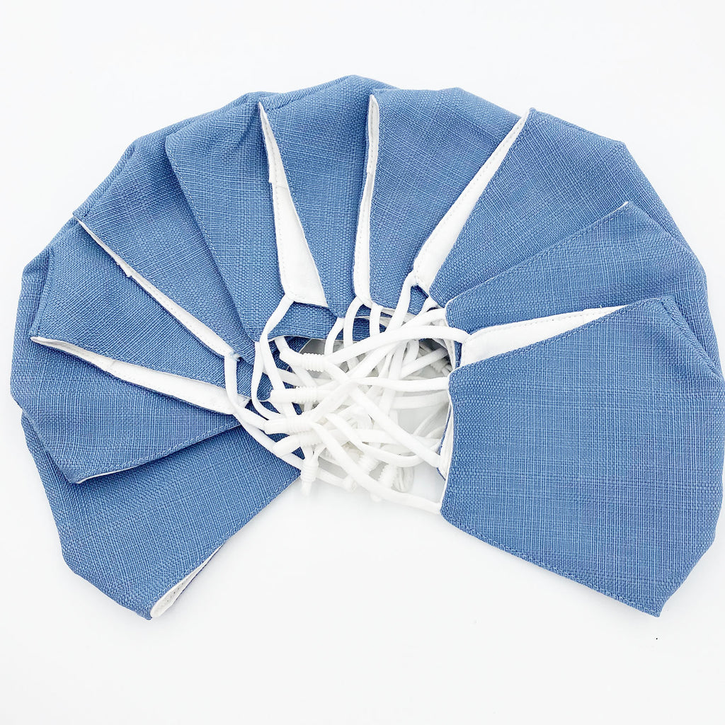 [10 PACK] Light Blue Cotton Double Layer Mask