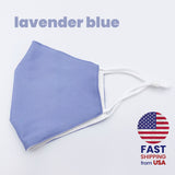 Lavender Blue Cotton Double Layer Mask