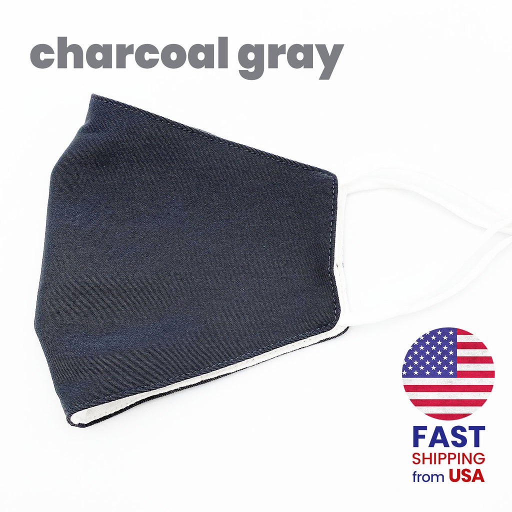 Charcoal Gray Cotton Double Layer Mask