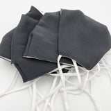 [3 PACK] Charcoal Gray Linen Double Layer Mask