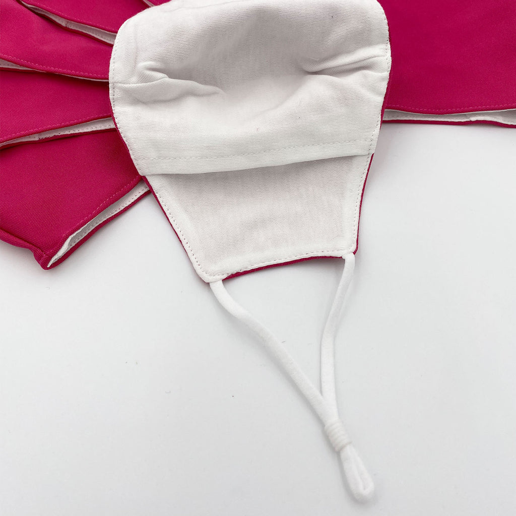 [3 PACK] Magenta Ruby Pink Cotton Double Layer Mask